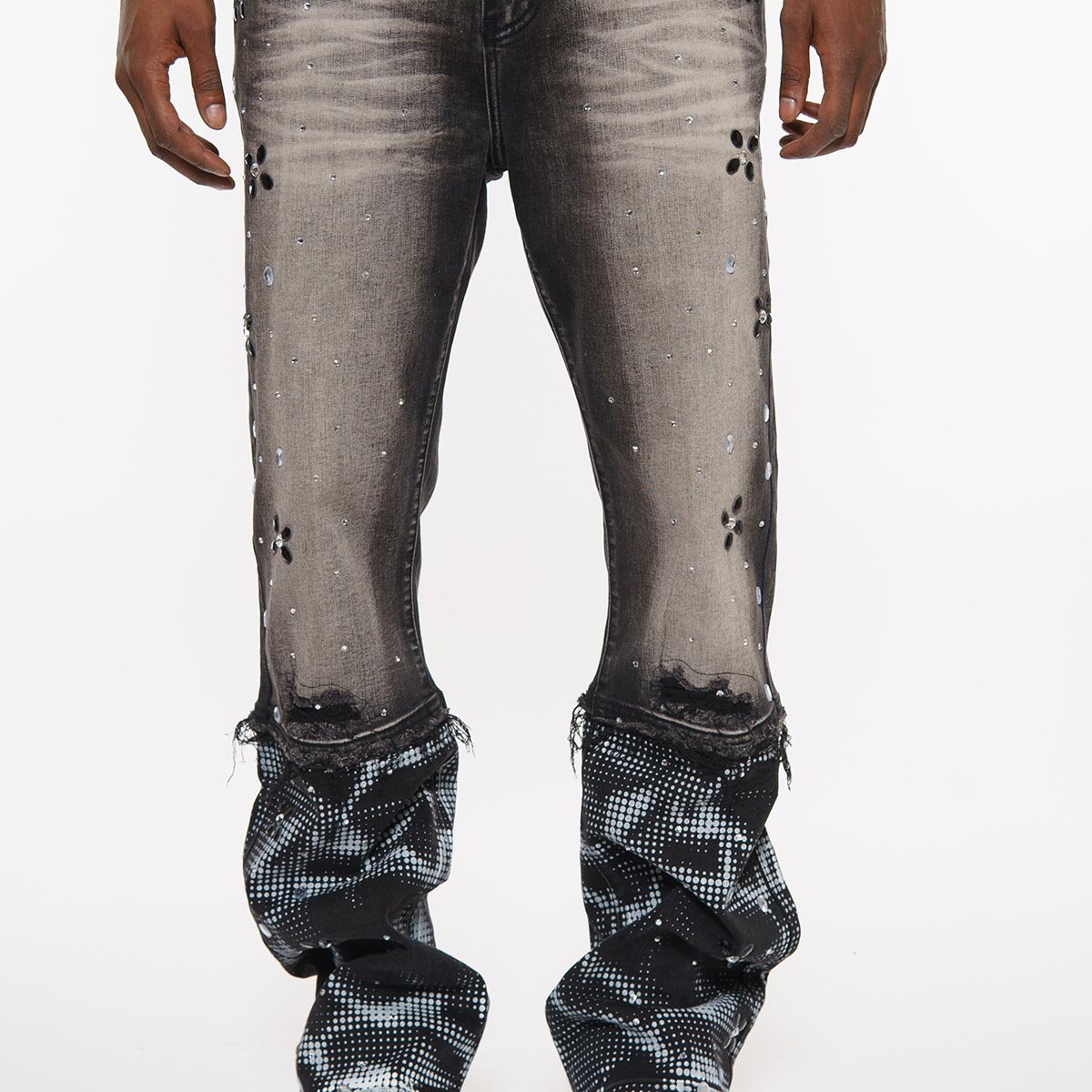 Rhinestone embellished denim pant By Vicious-8