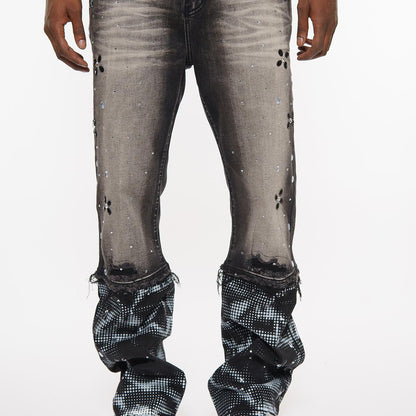 Rhinestone embellished denim pant By Vicious-8
