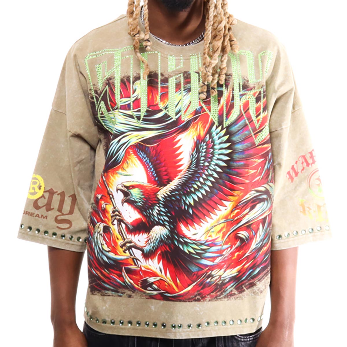 Stray eagle 3/4 sleeve tee