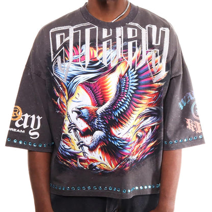 Stray eagle 3/4 sleeve tee
