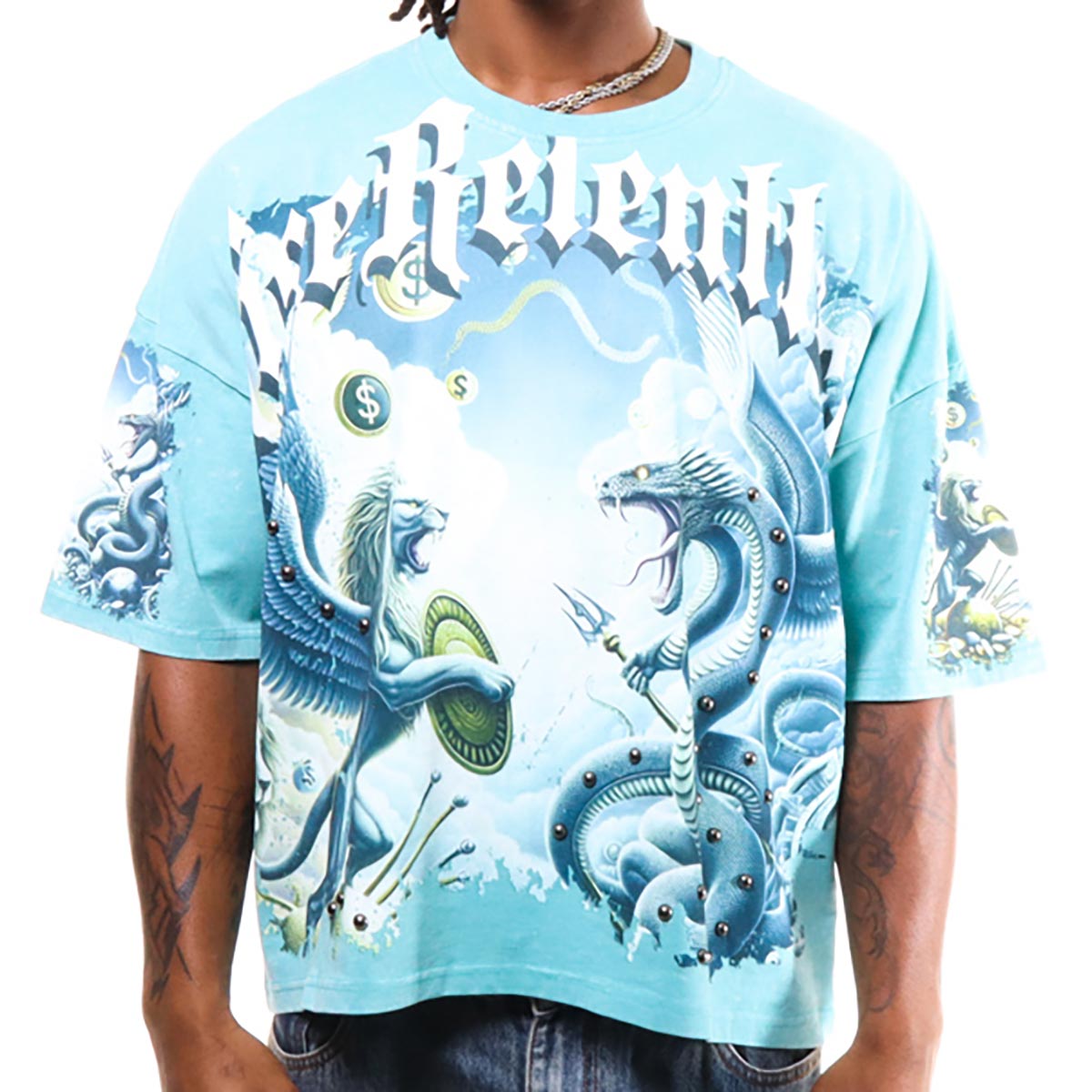 Never back down wide & crop fit tee