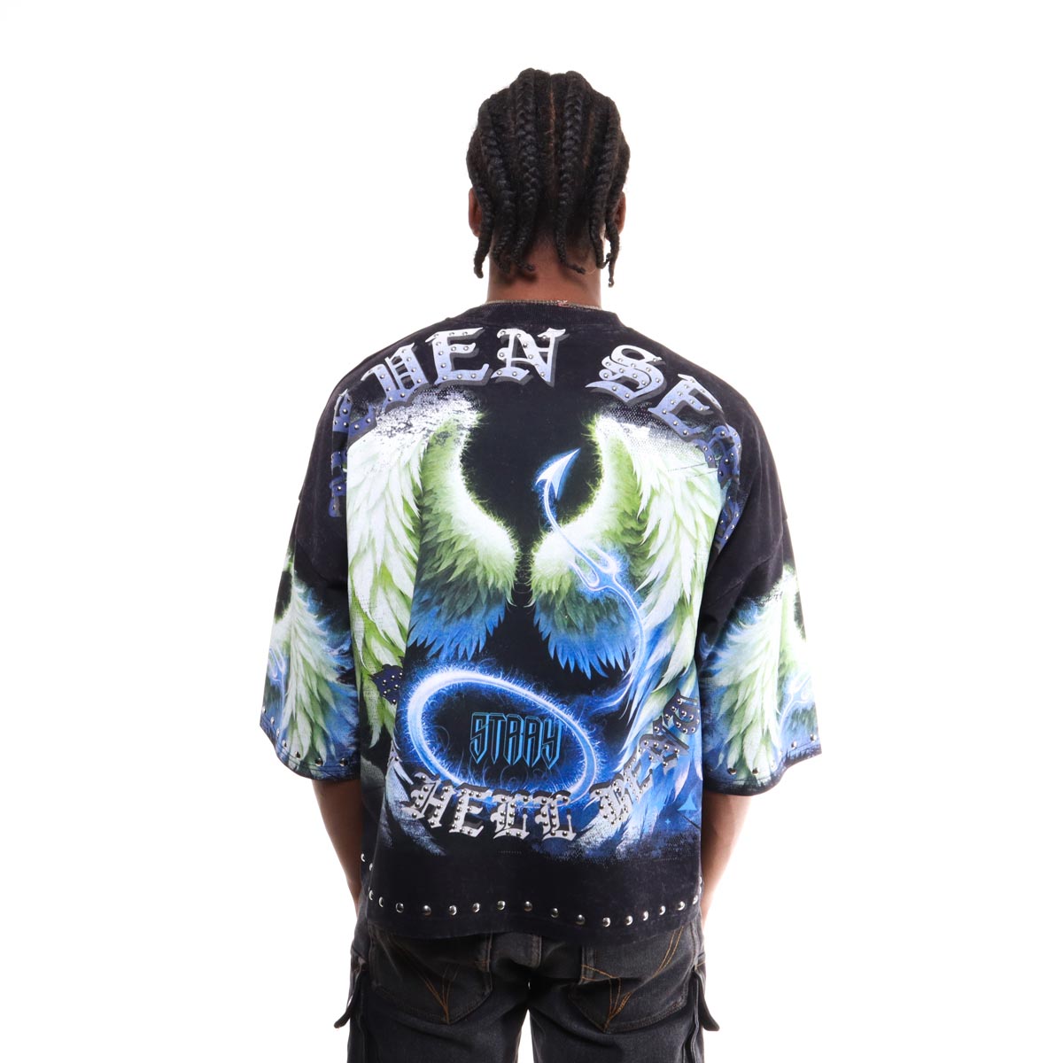 Angel wings 3/4 sleeve tee