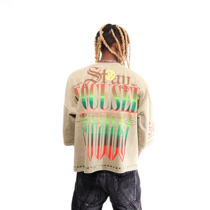 Stray eagle 3/4 sleeve tee