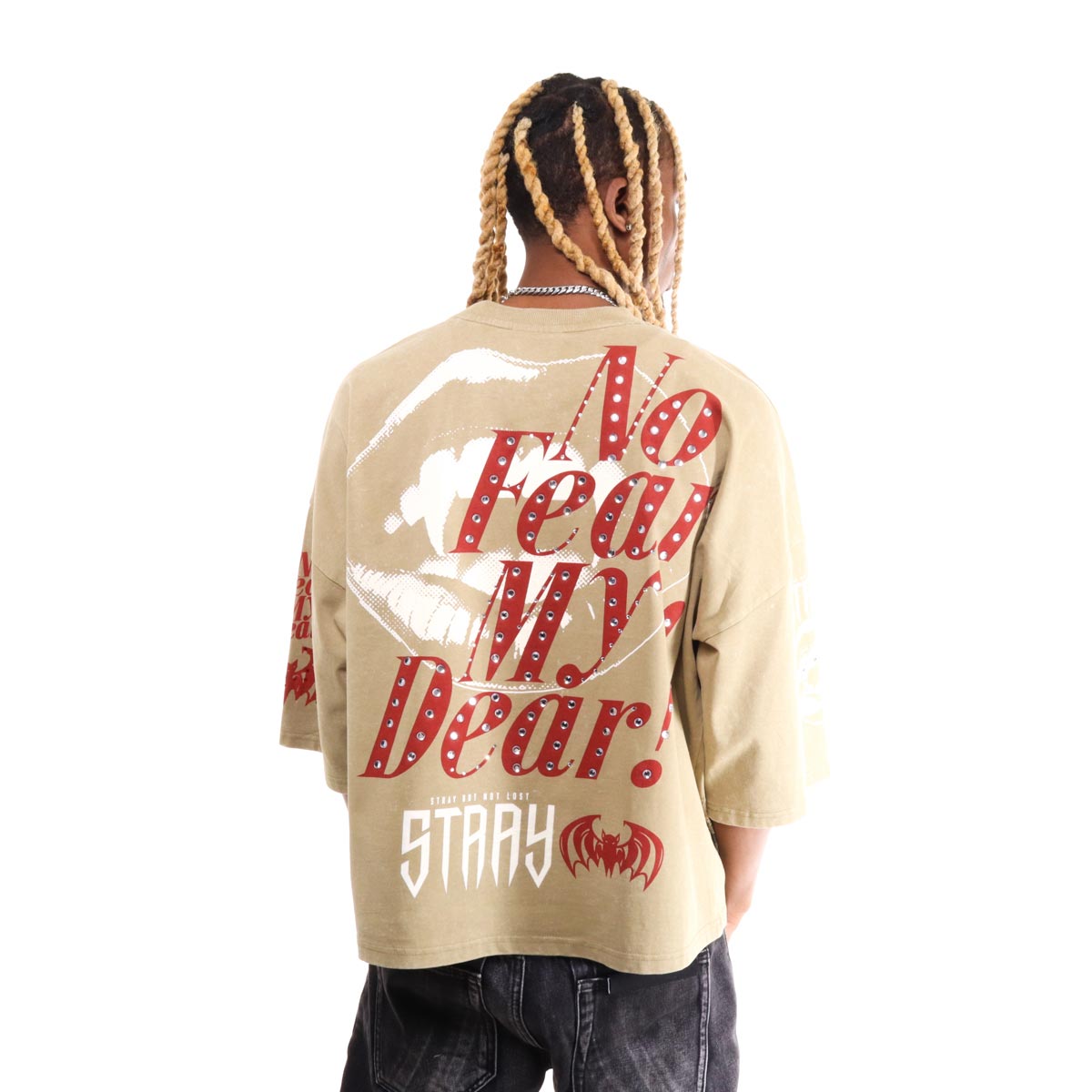 No fear 3/4 sleeve tee