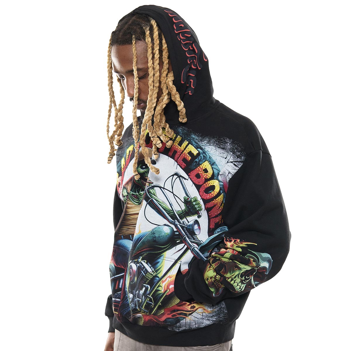 Bad to the bone stray pullover hoodie