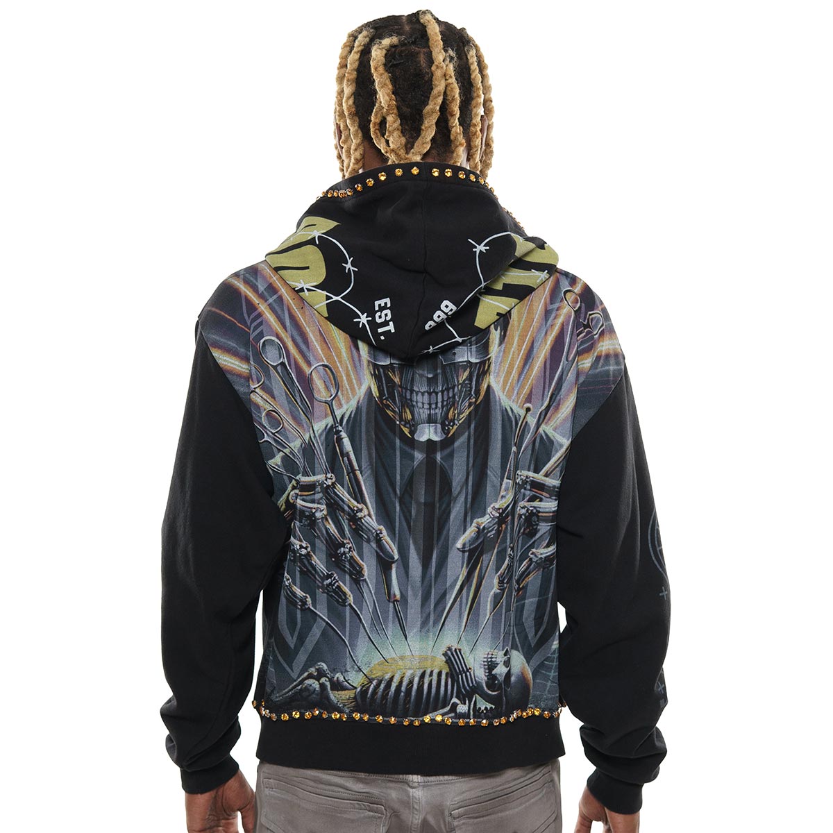 Zombie cyborg stray full-zip hoodie