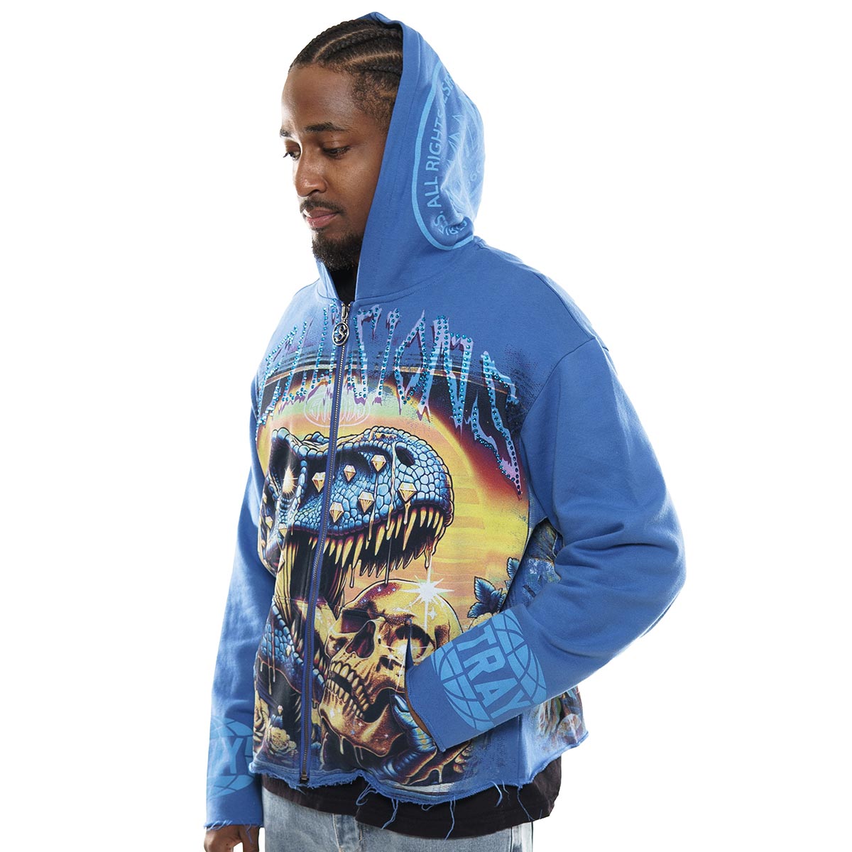 Delusions stray full-zip hoodie by Stray, view 5