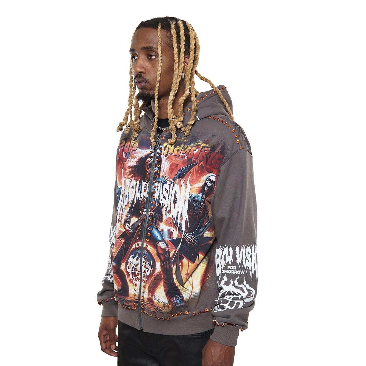 A bold vision stray full-zip hoodie