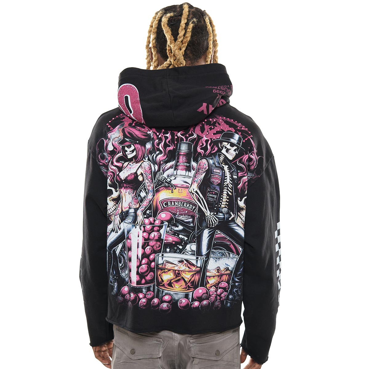 Biker stray full-zip hoodie