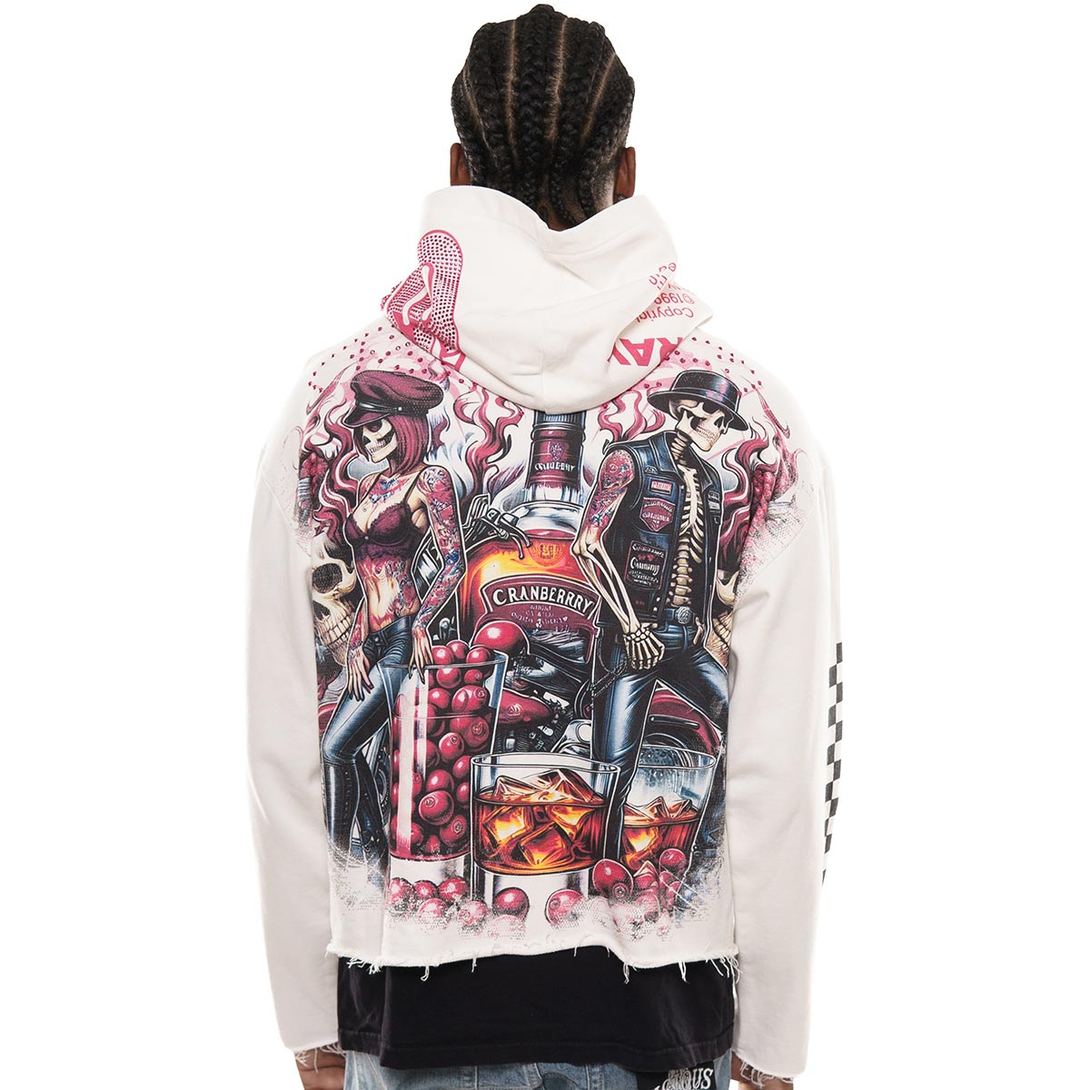 Biker stray full-zip hoodie