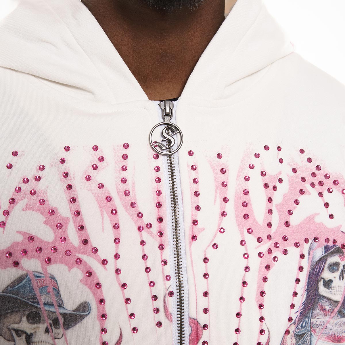 Biker stray full-zip hoodie