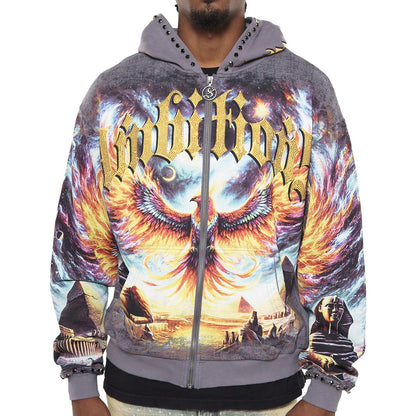 Ambitions stray full-zip hoodie