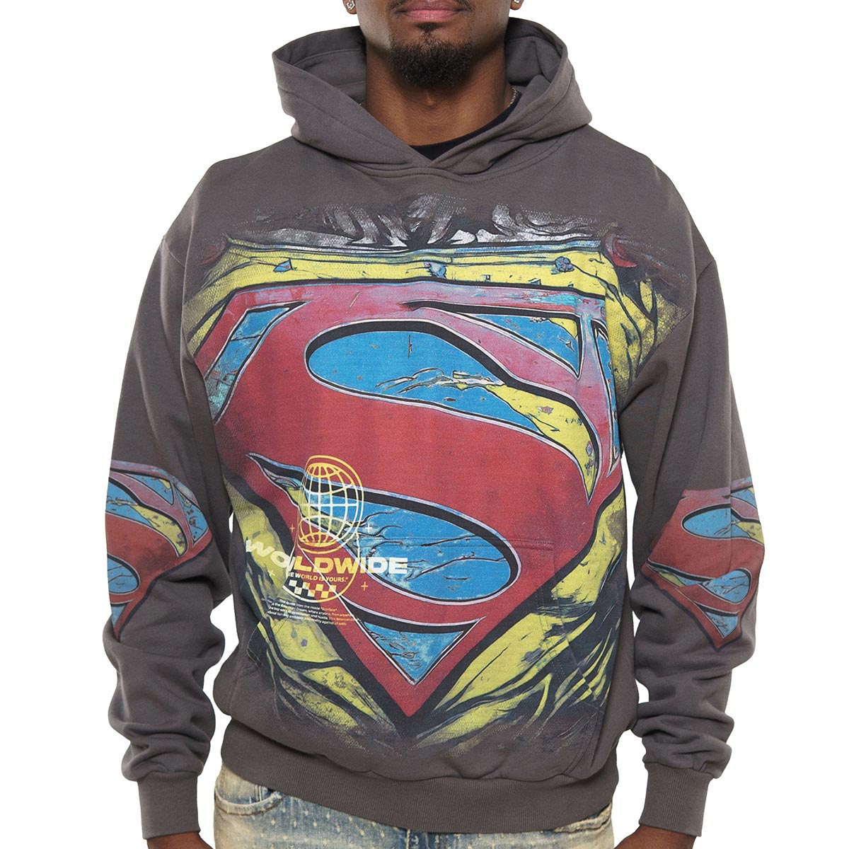 Man of steel stray pullover hoodie by VIERICHEPARIS, view 4