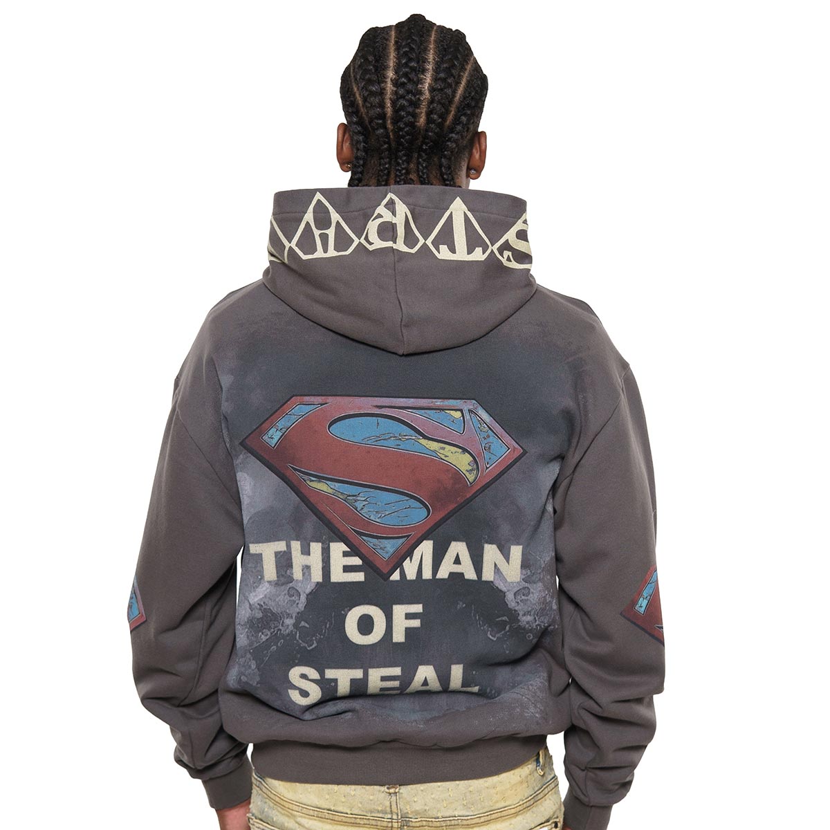 Man of steel stray pullover hoodie By Stray-22