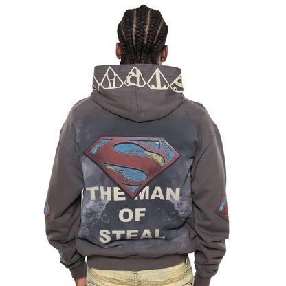 Man of steel stray pullover hoodie By Stray-22