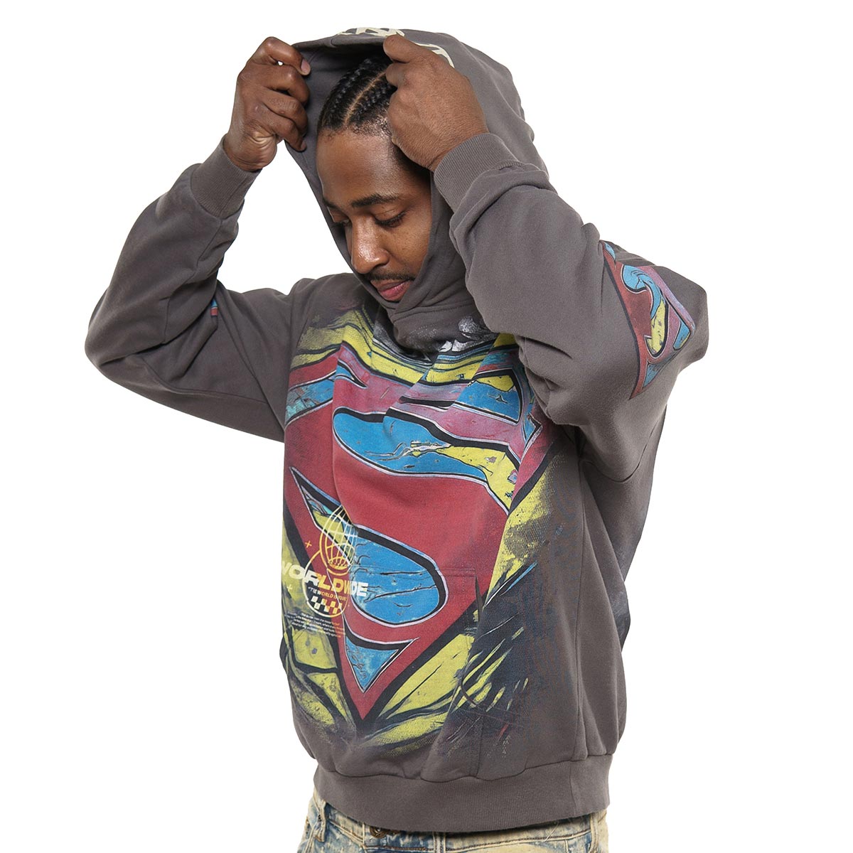 Man of steel stray pullover hoodie by VIERICHEPARIS, view 24