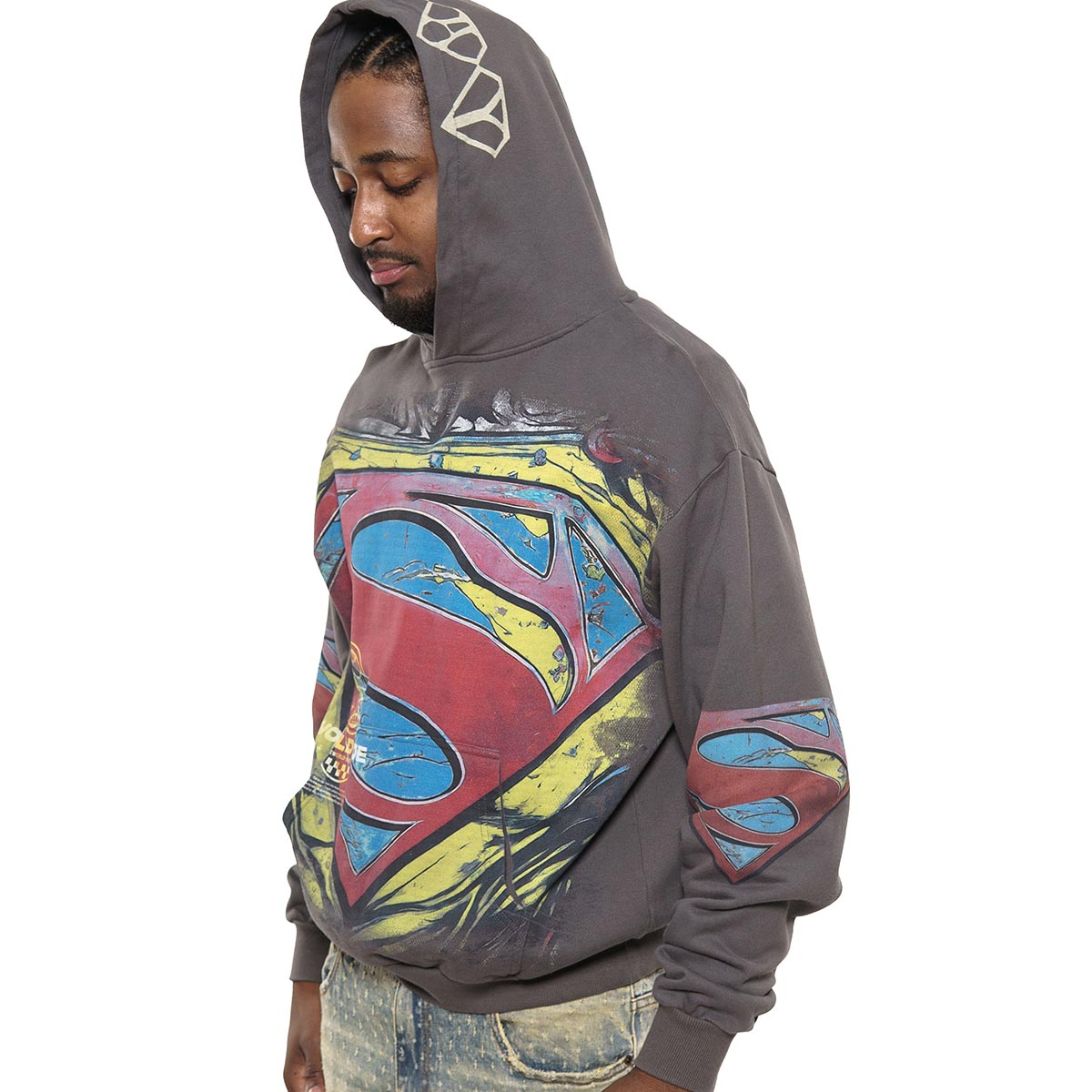 Man of steel stray pullover hoodie by VIERICHEPARIS, view 26