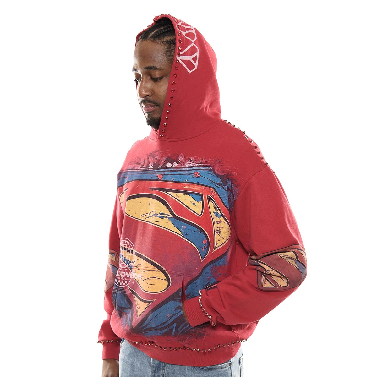 Man of steel stray pullover hoodie by VIERICHEPARIS, view 25