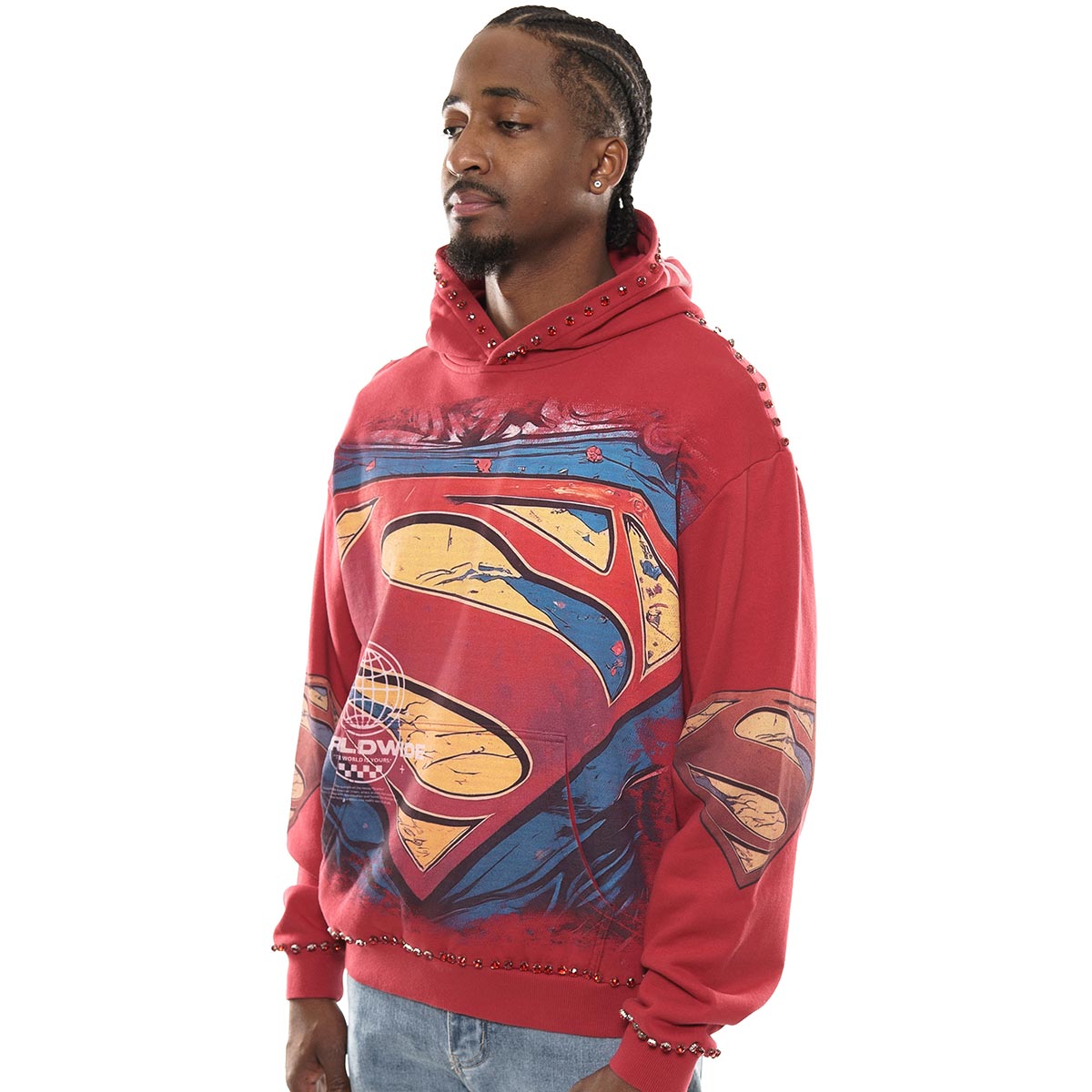 Man of steel stray pullover hoodie by VIERICHEPARIS, view 27