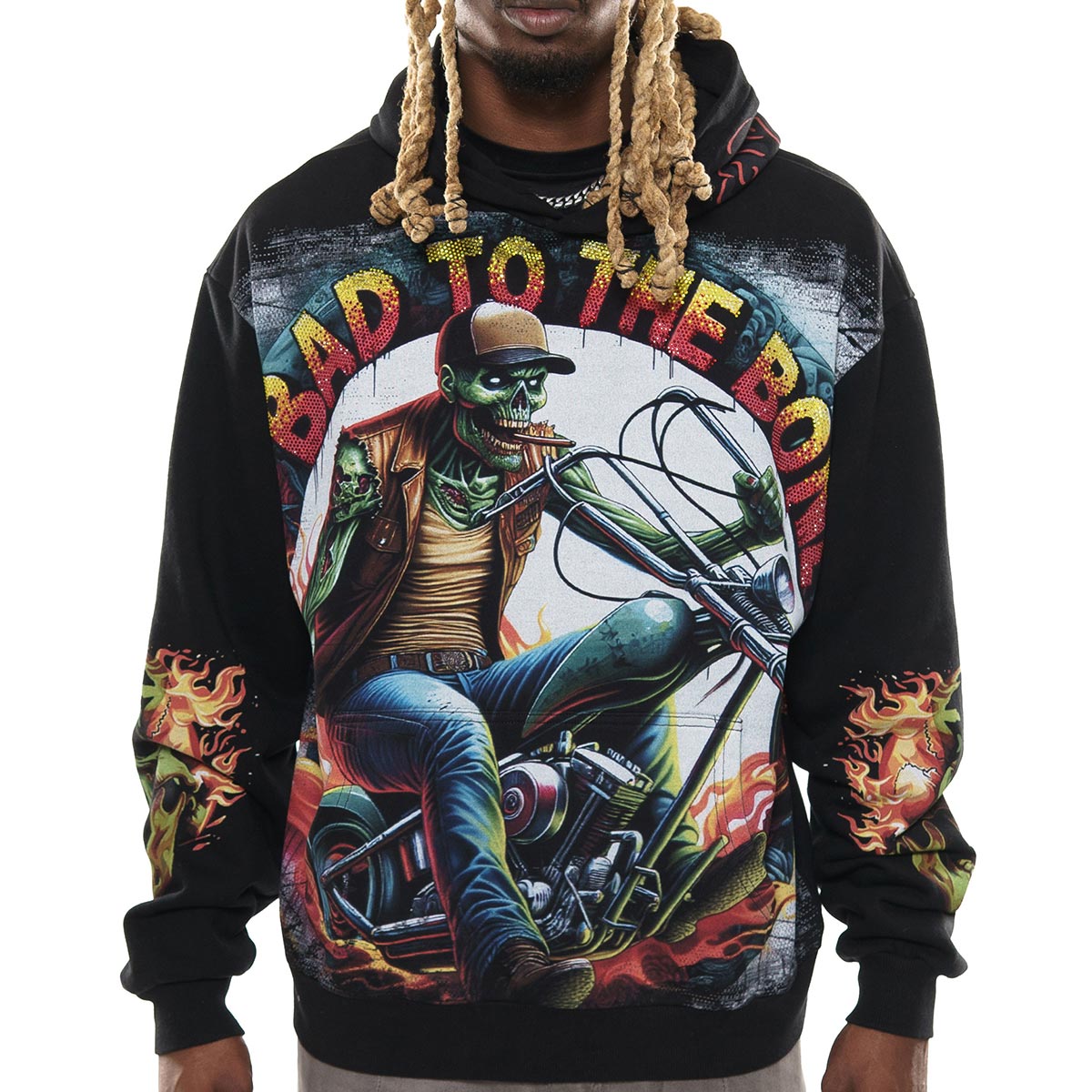 Bad to the bone stray pullover hoodie