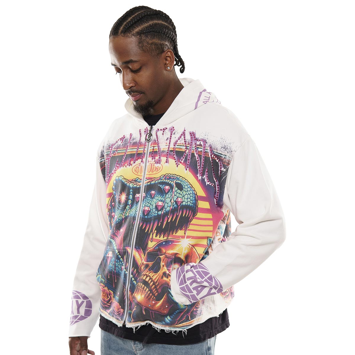 Delusions stray full-zip hoodie by Stray, view 22