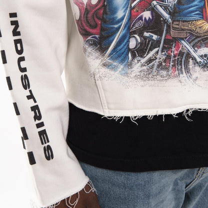 Biker stray full-zip hoodie