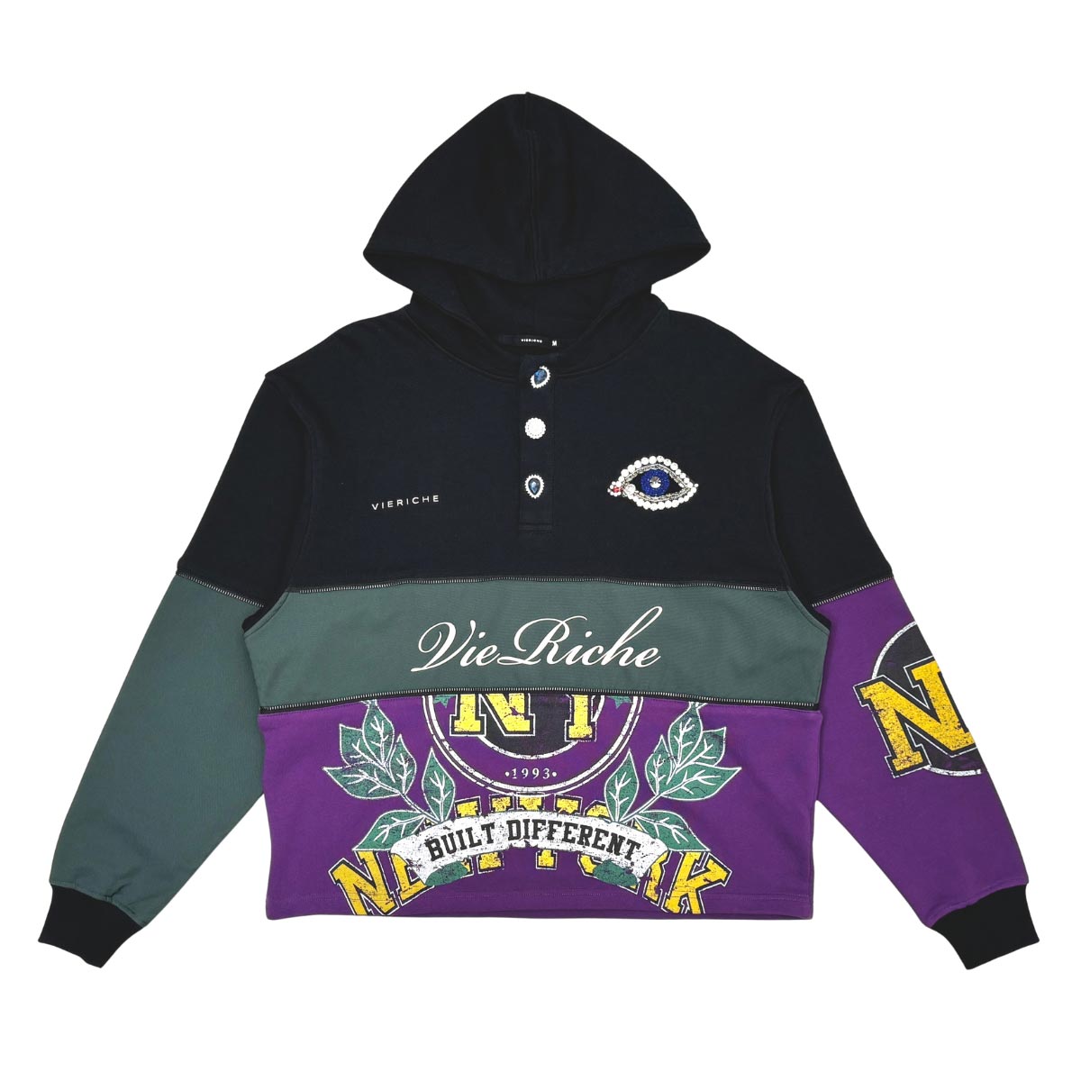 Mixmatch dreams hoodie by Vie+Riche, view 1