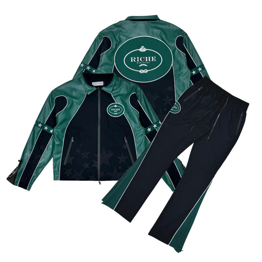 Star studded nylon jacket set