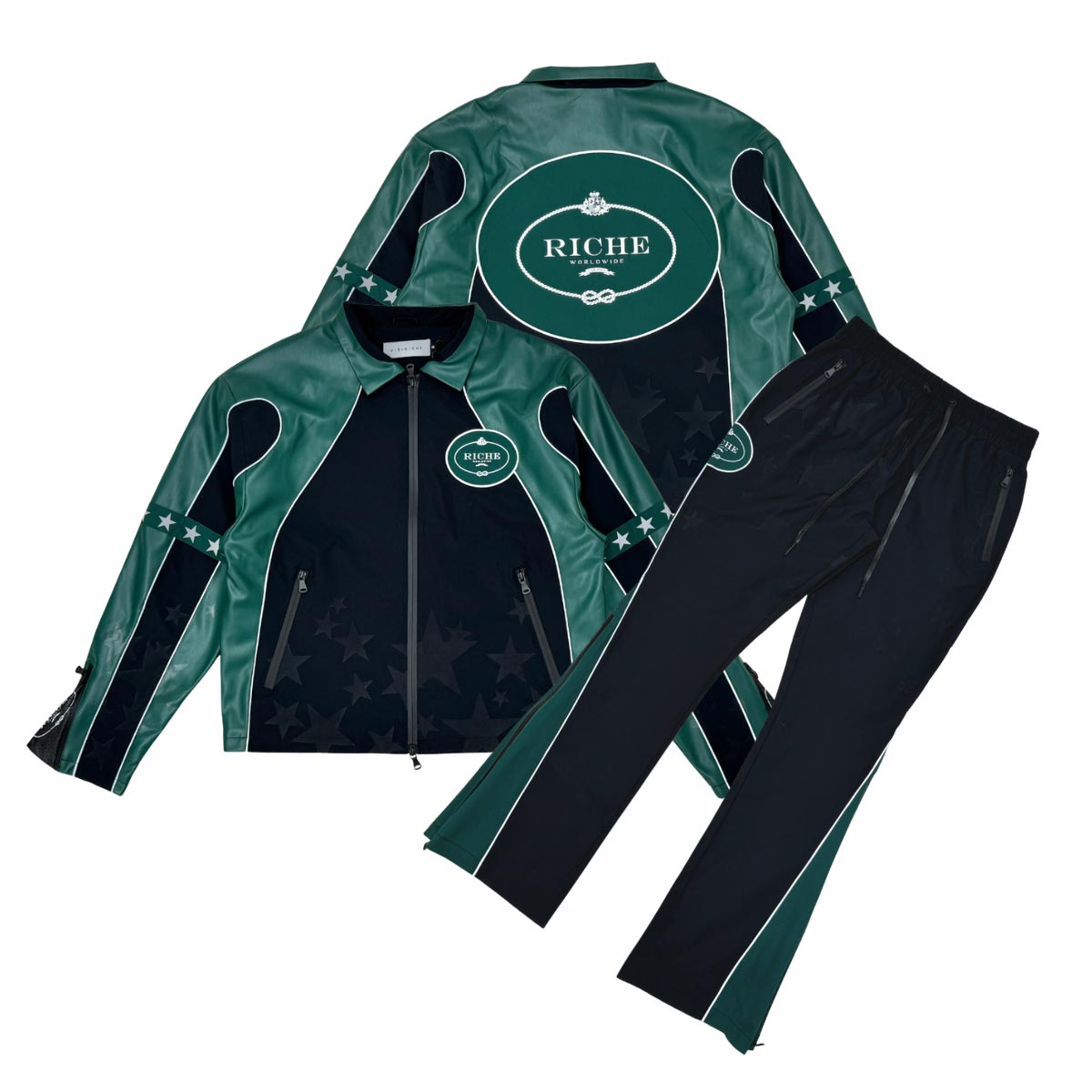 Star studded nylon jacket set By Vie+Riche-11