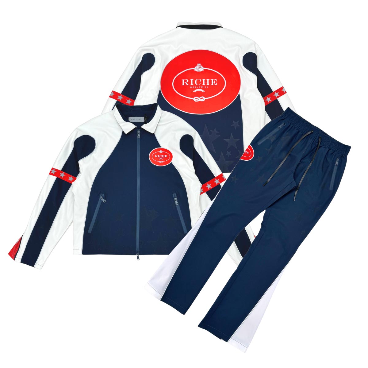 Star studded nylon jacket set By Vie+Riche-12