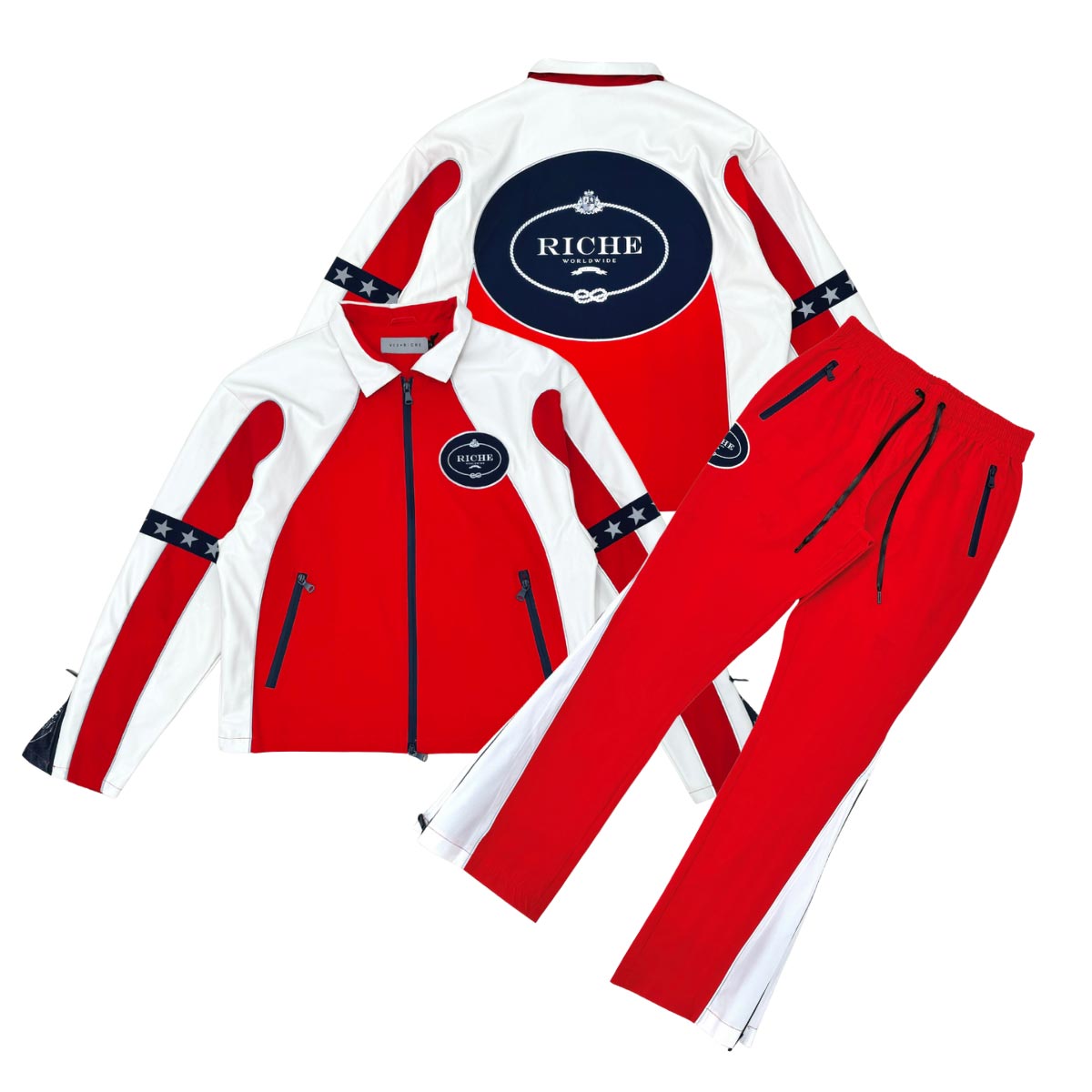 Star studded nylon jacket set by Vie+Riche, view 5