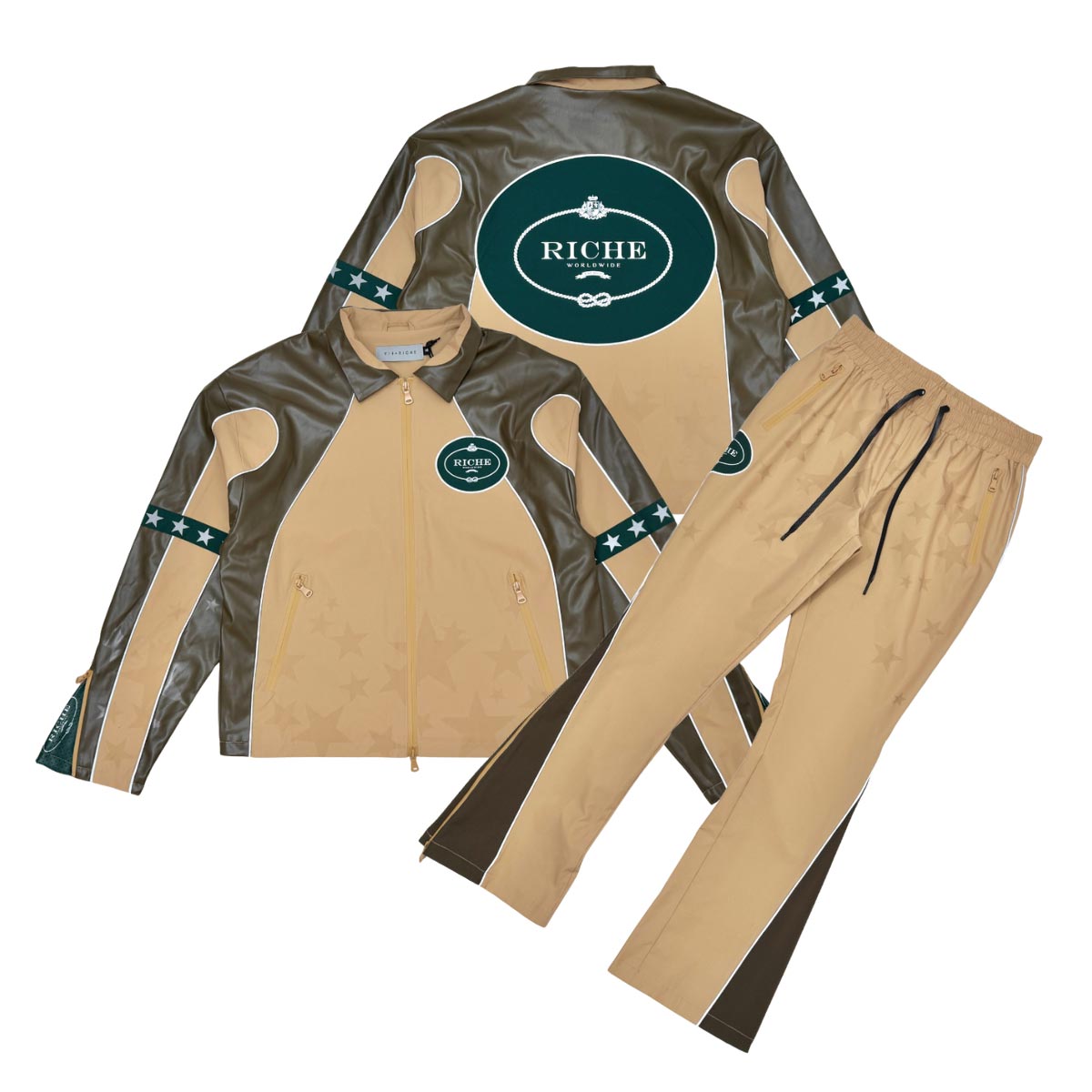 Star studded nylon jacket set By Vie+Riche-14