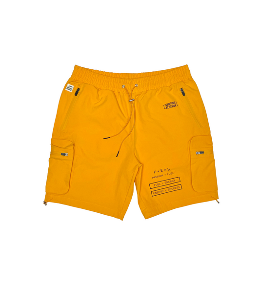 Red Tag P.E.S Nylon Cargo Short - Orange | Red Tag Brand _1