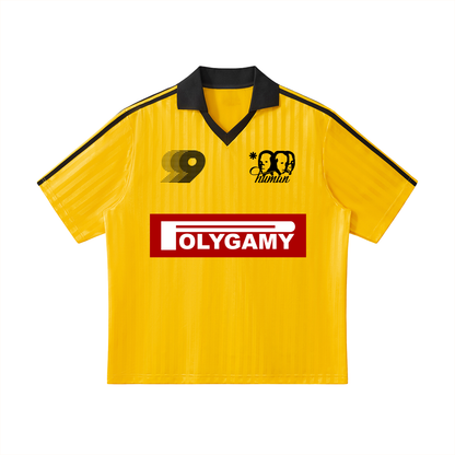 Polygamy striped soccer jersey