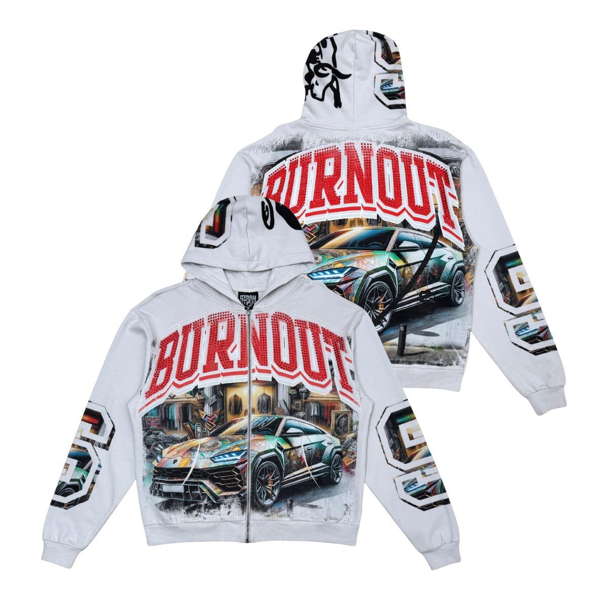 Stray burnout full-zip hoodie By Stray-1