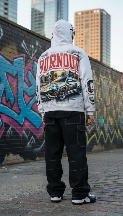 Stray burnout full-zip hoodie By Stray-7