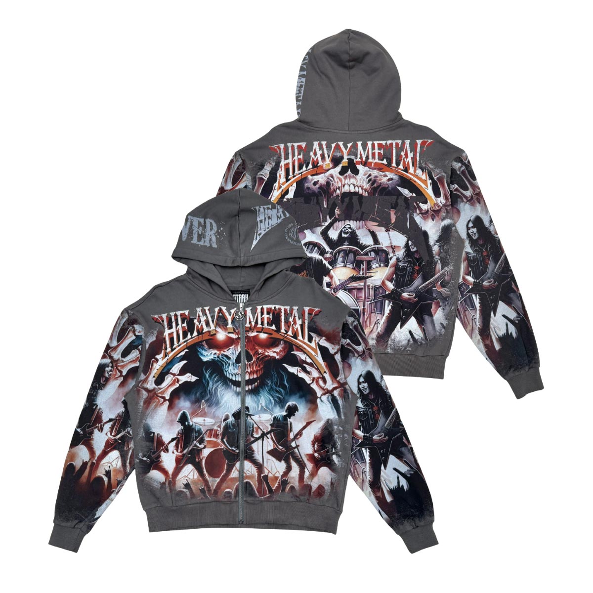 Stray heavy metal full-zip hoodie by VIERICHEPARIS, view 1