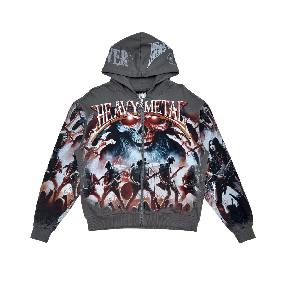 Stray heavy metal full-zip hoodie by VIERICHEPARIS, view 5