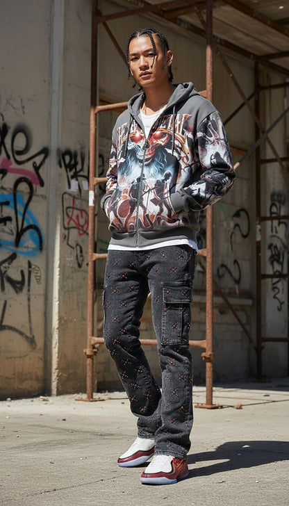 Stray heavy metal full-zip hoodie By Stray-7