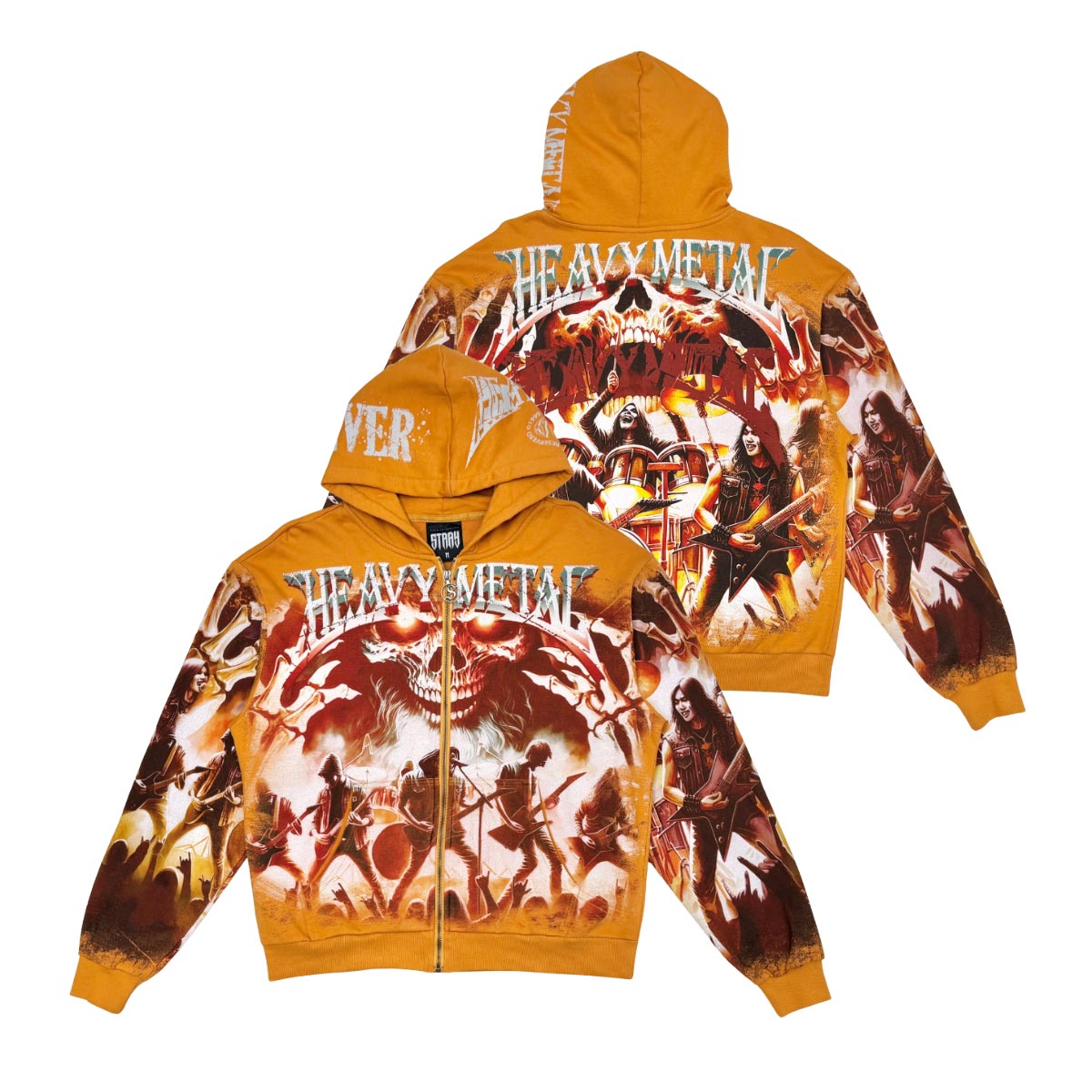 Stray heavy metal full-zip hoodie By Stray-9