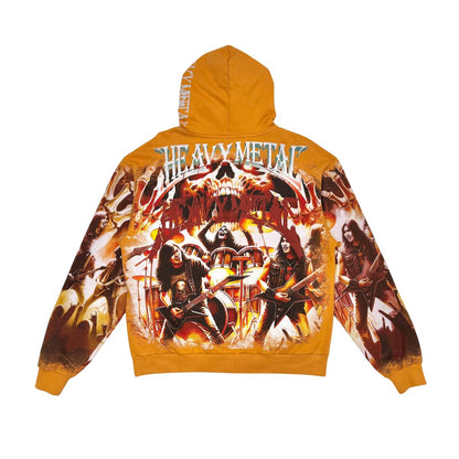 Stray heavy metal full-zip hoodie