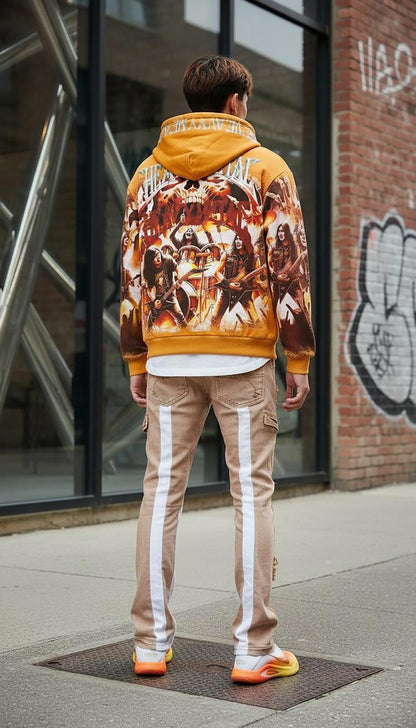 Stray heavy metal full-zip hoodie