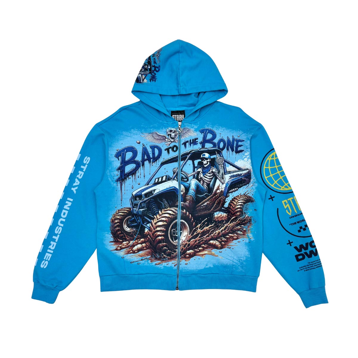 Stray bad to the bone full-zip hoodie By Stray-5