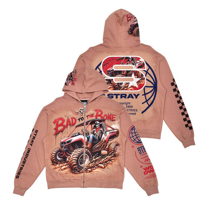 Stray bad to the bone full-zip hoodie By Stray-2