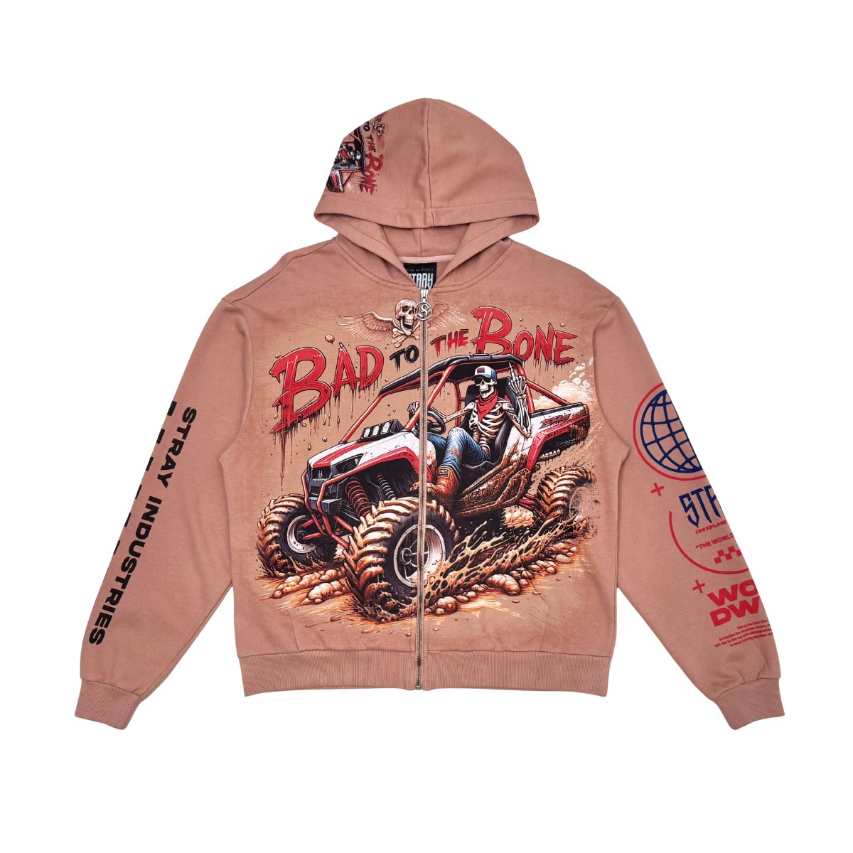Stray bad to the bone full-zip hoodie By Stray-11