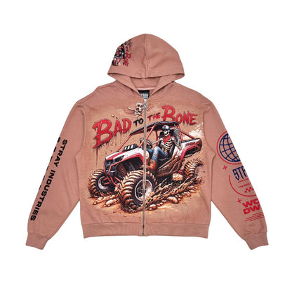 Stray bad to the bone full-zip hoodie By Stray-11