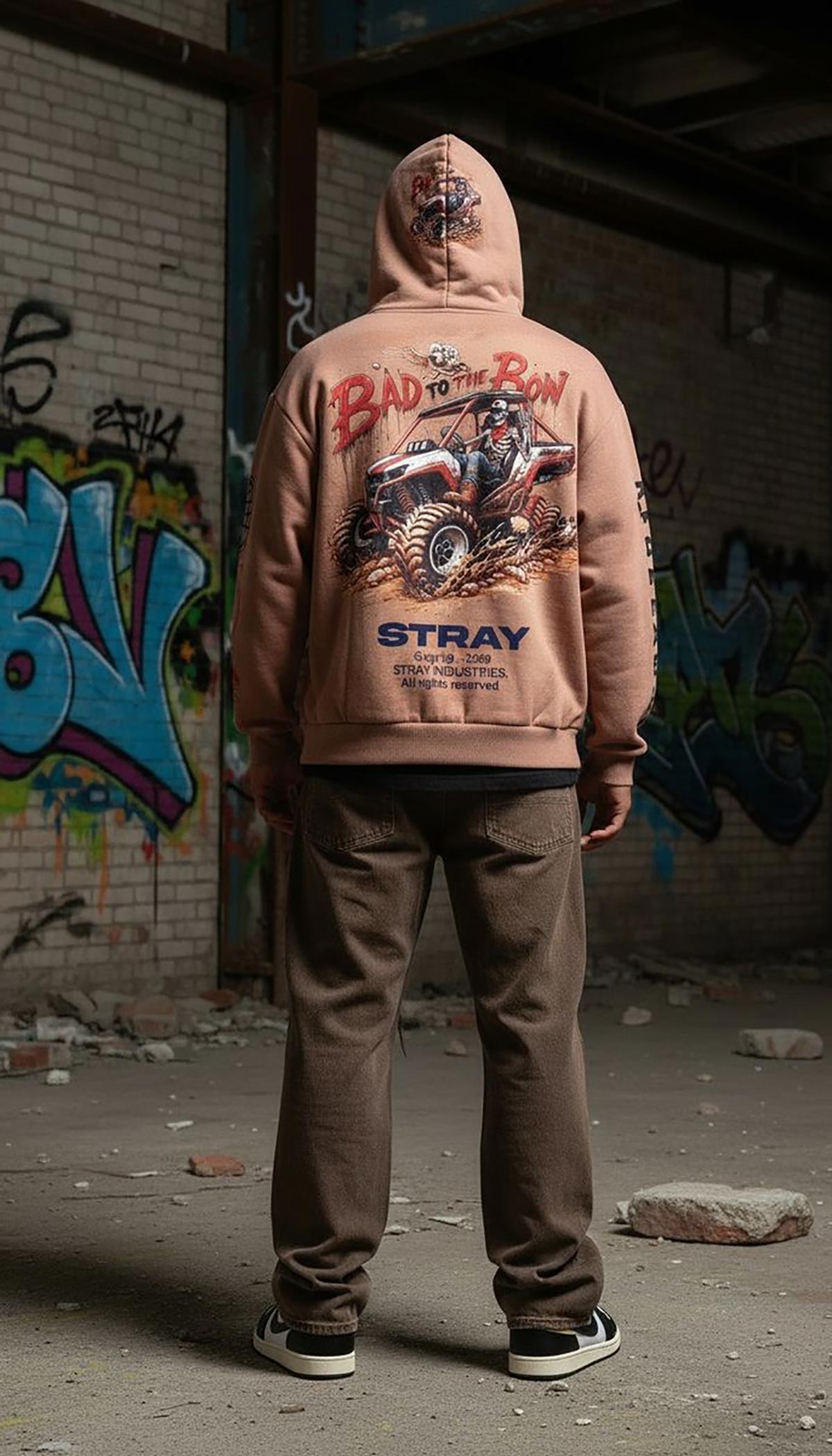 Stray bad to the bone full-zip hoodie By Stray-14