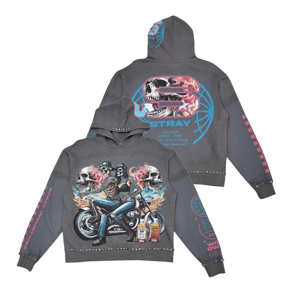 Stray ride or die full-zip hoodie by VIERICHEPARIS, view 2