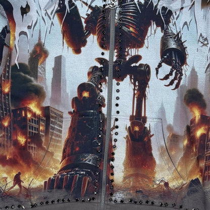 Stray robot attack full-zip hoodie By Stray-4