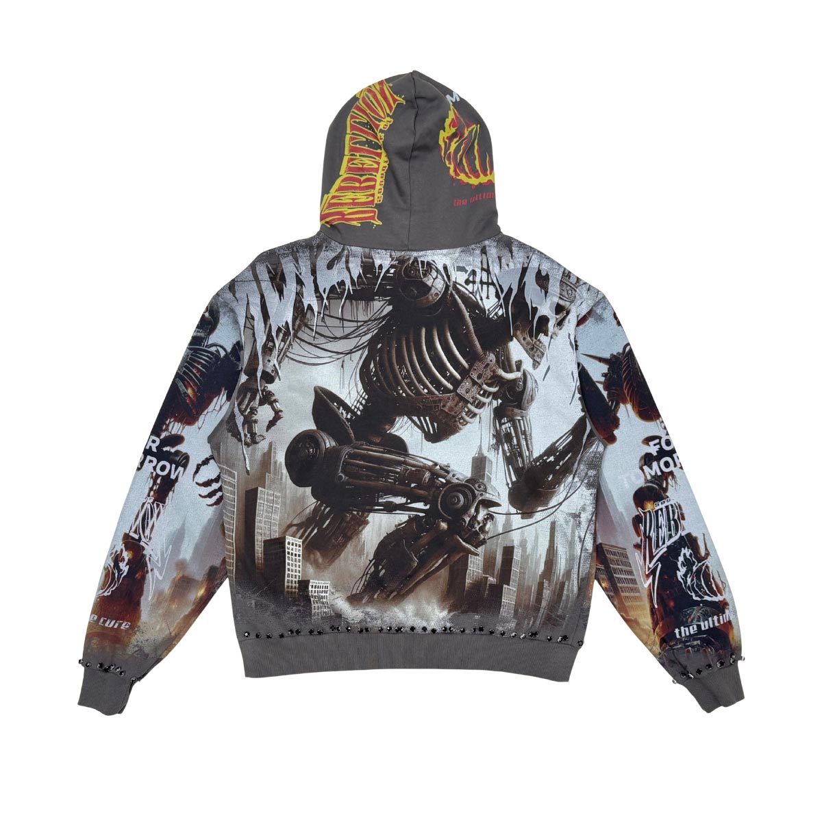 Stray robot attack full-zip hoodie by Stray, view 7